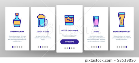 Alcohol Drink Elements Vector Onboarding Alcohol Drink Elements Vector Onboarding 58539850
