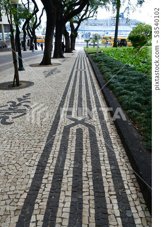 葡萄牙領土，馬德拉島，豐沙爾，Zarco街的鵝卵石 58540102