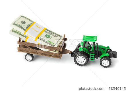 Toy tractor with money 58540145