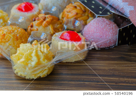 Catalan small cakes background. Catalan small cakes background. 58540196