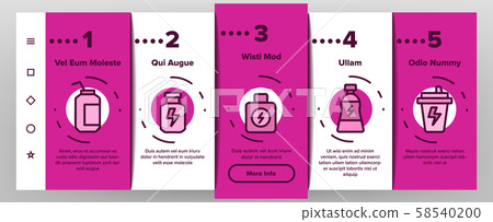 Energy Drink Color Elements Vector Onboarding Energy Drink Color Elements Vector Onboarding 58540200