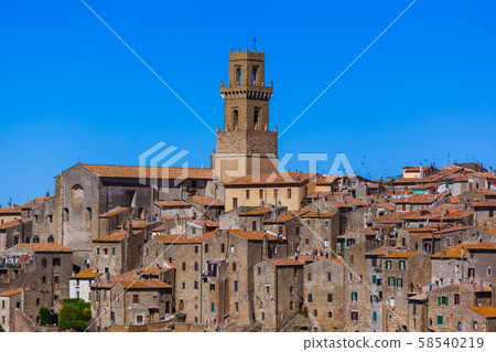 Pitigliano medieval town in Tuscany Italy Pitigliano medieval town in Tuscany Italy 58540219