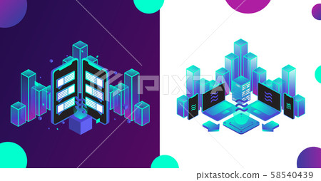 Libra cryptocurrency web template design 58540439