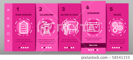 Planning Color Elements Vector Onboarding - Stock Illustration ...