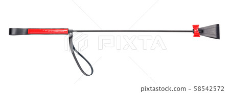 Leather black and red whip for sex games. Leather black and red whip for sex games. 58542572