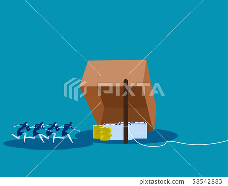 Trap for New business. Concept business vector Trap for New business. Concept business vector 58542883
