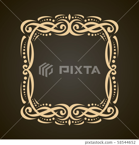 Vector decorative golden frame 58544652