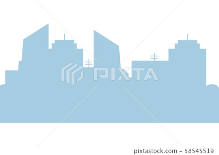 City buildings silhouette. Cityscape background. Isolated vector illustration City buildings silhouette. Cityscape background. Isolated vector illustration 58545519