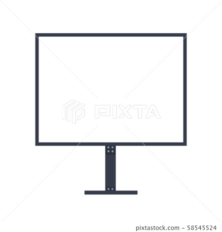 Billboard sign. Vector icon template illustration on isolated background Billboard sign. Vector icon template illustration on isolated background 58545524