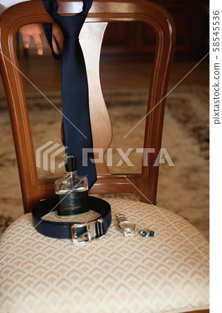 wedding details - elegant groom dressed wedding tuxedo costume wedding details - elegant groom dressed wedding tuxedo costume 58545536