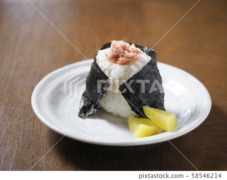 Rice balls and trout with octopus Rice balls and trout with octopus 58546214