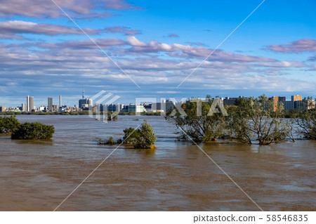 Increased Arakawa Kawaguchi City, Saitama Prefecture, Toda City, Kita Ward, Tokyo, Itabashi Ward (from Saitama Prefecture side) 58546835