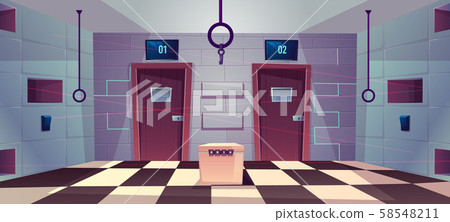 cartoon quest, escape room with doors 58548211