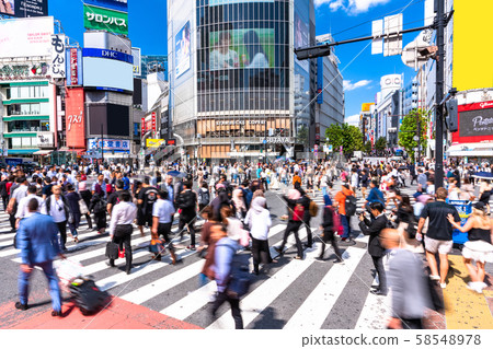 "Tokyo" Shibuya station square, scramble intersection "Tokyo" Shibuya station square, scramble intersection 58548978