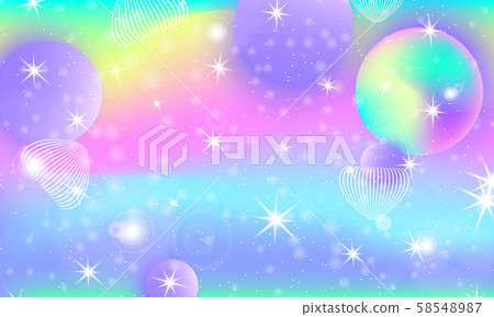 Fairy background. Unicorn pattern. 58548987