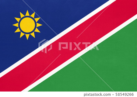 Republic of Namibia national fabric flag, textile 58549266