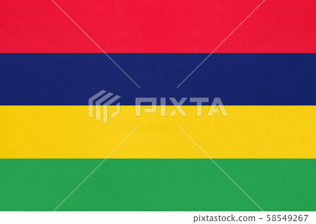 Republic of Mauritius national fabric flag Republic of Mauritius national fabric flag 58549267