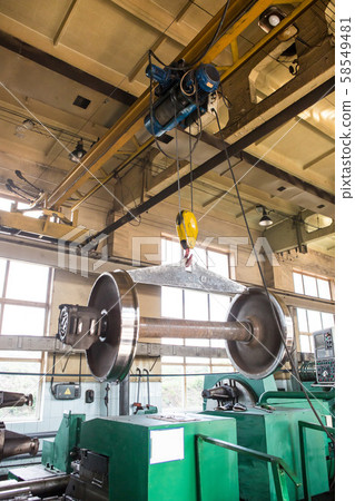 railway wheelset during the repair was lifted by a railway wheelset during the repair was lifted by a 58549481