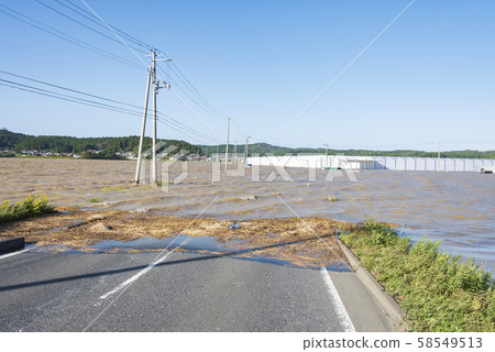 颱風19洪水2019洪水被淹沒 58549513