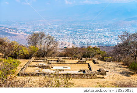 Monte Alban archaeological site in Oaxaca, Mexico 58550055