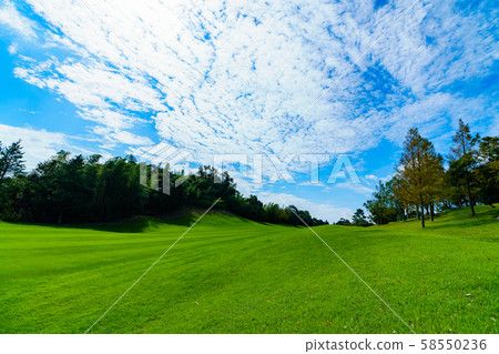 Golf golf course fairway round blue sky strategy Golf golf course fairway round blue sky strategy 58550236
