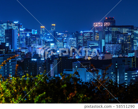 Naksan Park Seoul downtown night view 58551290