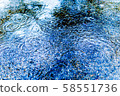 Ripples on the rainy road 58551736