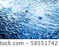 Ripples on the rainy road 58551742