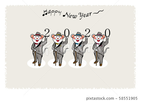 新年賀卡 新年賀卡 58551905