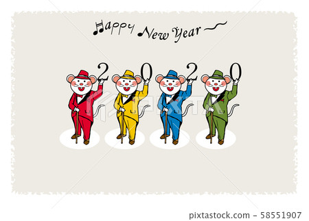 新年賀卡 新年賀卡 58551907
