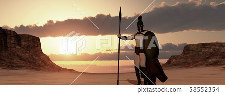 Spartan warrior from ancient Greece 58552354