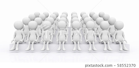 Audience with 3D figures 58552370