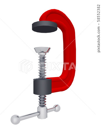 C-clamp isolated on white background 58552382