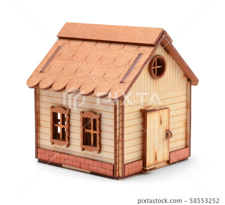 Toy house isolated on white background Toy house isolated on white background 58553252