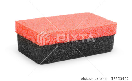 Shoe shine sponge isolated on white Shoe shine sponge isolated on white 58553422