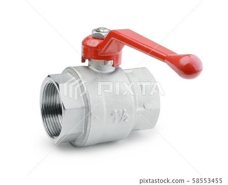 Ball valve isolated on a white 58553455