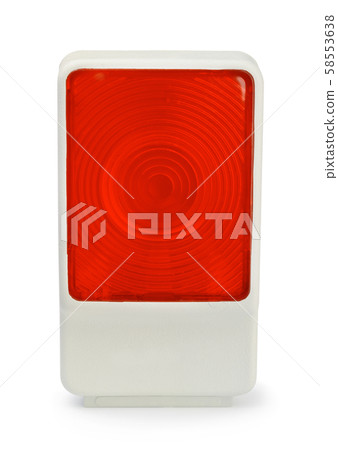 Red car lamp isolated on white 58553638