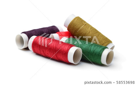 Multicolored threads isolated Multicolored threads isolated 58553698