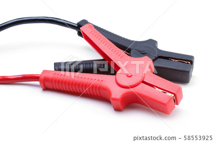 Wires for cars isolated on white 58553925