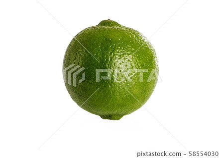 Fresh lime isolated on white 58554030