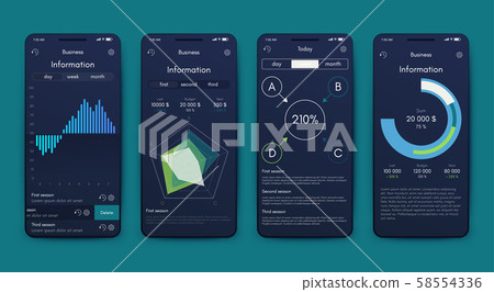 Different UI, UX, GUI screens and flat web icons for mobile apps Different UI, UX, GUI screens and flat web icons for mobile apps 58554336