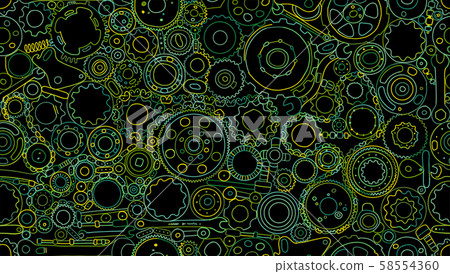 Auto spare parts and gears, seamless pattern for your design Auto spare parts and gears, seamless pattern for your design 58554360