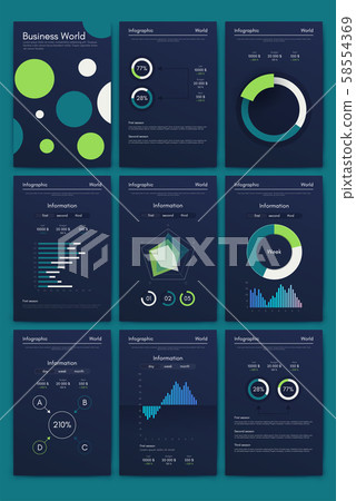 Modern infographic vector concept. Business graphics brochures. Modern infographic vector concept. Business graphics brochures. 58554369
