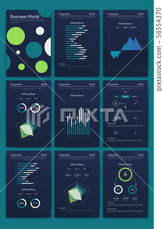 Modern infographic vector concept. Business graphics brochures. 58554370