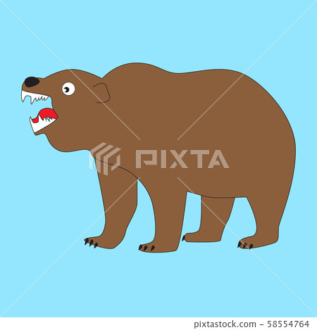 Angry brown bear. Angry brown bear. 58554764