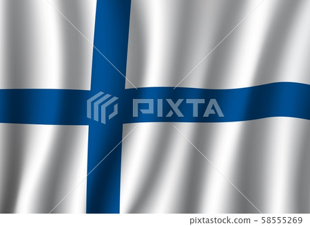 Finland flag, finnish Nordic cross national banner 58555269