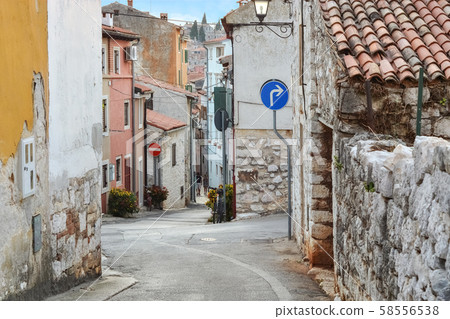 Street in old Rovinj. 58556538