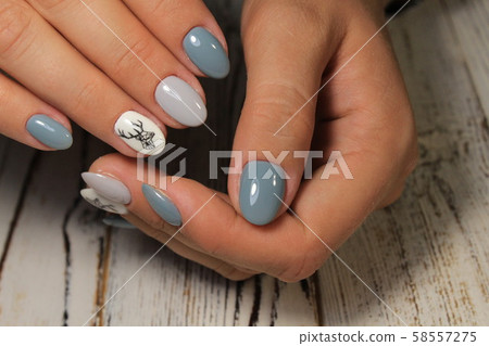 Amazing natural nails. Women's hands with clean 58557275