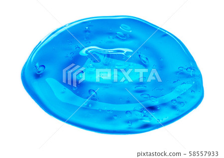 Cream gel transparent cosmetic sample texture with bubbles isolated on white background. Cosmetic Cream gel transparent cosmetic sample texture with bubbles isolated on white background. Cosmetic 58557933