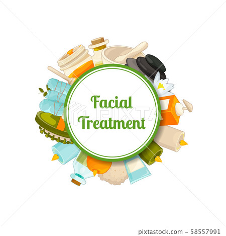 Vector cartoon beauty and spa elements Vector cartoon beauty and spa elements 58557991